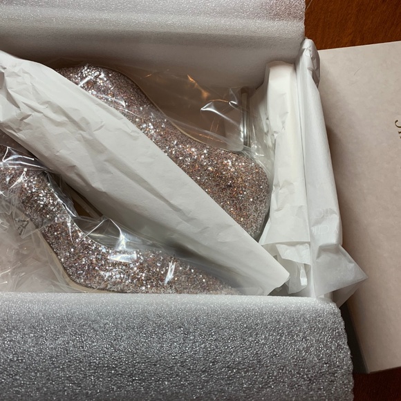 JIMMY CHOO  Violet Romy 100 Glitter Leather pumps - Picture 3 of 3